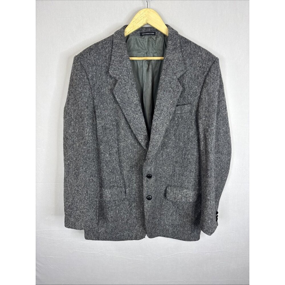 Magee Men 42 Donegal‎ Irish Tweed Blazer Gray Speckled Wool Sport Coat